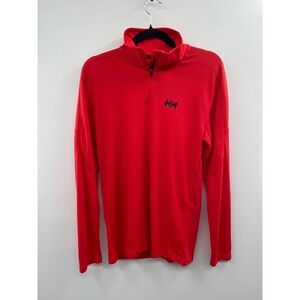 NWT Helly Hansen HP 2.0 Sweatshirt Men Small Alert Red 1/2 Zip Pullover Stretch